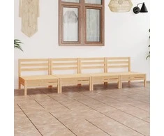 Lauko baldų komplektas Sodo poilsio baldų komplektas, 4 dalių, pušies masyvas
