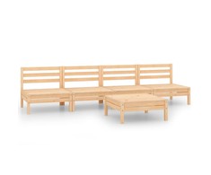 Lauko baldų komplektas Sodo poilsio baldų komplektas, 5 dalių, pušies medienos masyvas