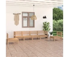 Lauko baldų komplektas Sodo poilsio baldų komplektas, 6 dalių, pušies masyvas