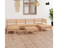 Lauko baldų komplektas Sodo poilsio baldų komplektas, 7 dalių, pušies masyvas