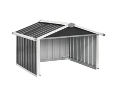 Sodo roboto vejapjovės garažas, antracito, 92x97x63cm, plienas