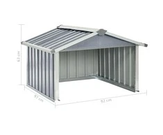 Sodo roboto vejapjovės garažas, pilkas, 92x97x63cm, plienas