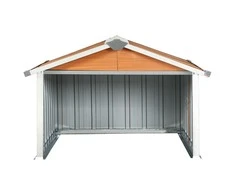 Sodo roboto vejapjovės garažas, rudas, 92x97x63cm, plienas