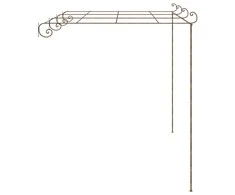 Sodo pergolė, senovinės rudos spalvos, 4x3x2,5m, geležis