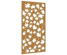 Nuotraukų rėmelis Sodo sienos dekoracija, 105x55cm, corten plienas, klevo lapai