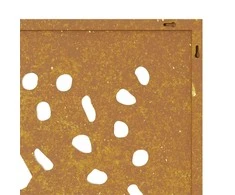 Nuotraukų rėmelis Sodo sienos dekoracija, 105x55cm, corten plienas, lapų dizaino