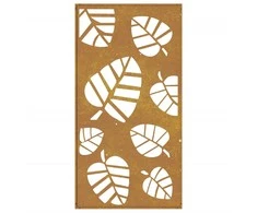 Nuotraukų rėmelis Sodo sienos dekoracija, 105x55cm, corten plienas, lapų dizaino