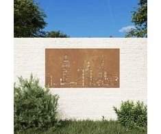 Nuotraukų rėmelis Sodo sienos dekoracija, 105x55cm, corten plienas, panorama