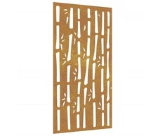 Nuotraukų rėmelis Sodo sienos dekoracija, 105x55cm, corten plienas, bambukas