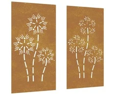 Nuotraukų rėmelis Sodo sienos dekoracija, 2 dalių, 105x55cm, corten plienas