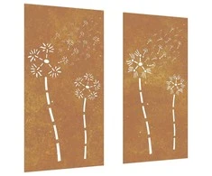 Nuotraukų rėmelis Sodo sienos dekoracija, 2 dalių, 105x55cm, corten plienas
