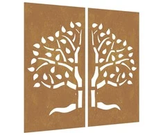 Nuotraukų rėmelis Sodo sienos dekoracija, 2 dalių, 105x55cm, corten plienas