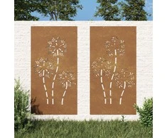 Nuotraukų rėmelis Sodo sienos dekoracija, 2 dalių, 105x55cm, corten plienas
