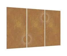 Nuotraukų rėmelis Sodo sienos dekoracija, 3 dalių, 105x55cm, corten plienas