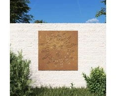 Nuotraukų rėmelis Sodo sienos dekoracija, 55x55cm, corten plienas, saulės dizaino