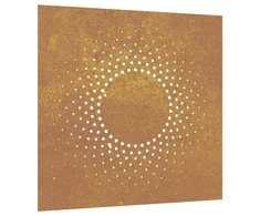 Nuotraukų rėmelis Sodo sienos dekoracija, 55x55cm, corten plienas, saulės dizaino