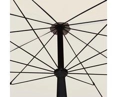 Sodo skėtis nuo saulės su stulpu, smėlio spalvos, 200x130cm