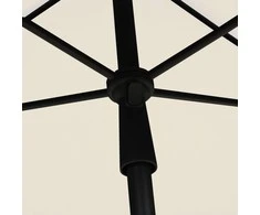 Sodo skėtis nuo saulės su stulpu, smėlio spalvos, 210x140cm