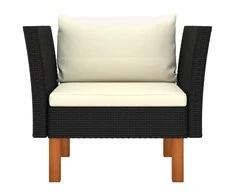 Sodo sofa, poliratanas ir eukalipto medienos masyvas