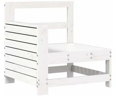 Sodo sofos dalis, balta, 69x62x70,5cm, pušis, su porankiu