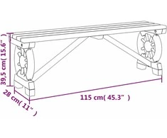 Sodo souliukas, 115cm, eglės medienos masyvas