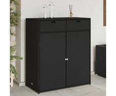 Sodo spintelė daiktams, juoda, 105x55x113cm, poliratanas