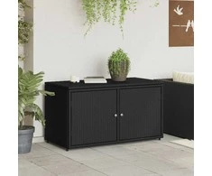 Sodo spintelė daiktams, juoda, 110x55x60,5cm, poliratanas