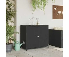 Sodo spintelė daiktams, juoda, 83x45x76cm, poliratanas