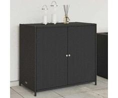 Sodo spintelė daiktams, juoda, 83x45x76cm, poliratanas