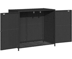 Sodo spintelė daiktams, juoda, 83x45x76cm, poliratanas