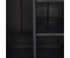 Sodo spintelė daiktams, juodos spalvos, 65x45x172cm, PP ratanas