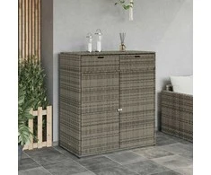 Sodo spintelė daiktams, pilka, 105x55x113cm, poliratanas
