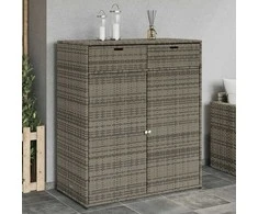 Sodo spintelė daiktams, pilka, 105x55x113cm, poliratanas