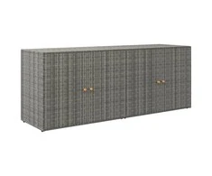 Sodo spintelė daiktams, pilka, 198x55,5x80cm, poliratanas