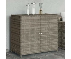 Sodo spintelė daiktams, pilka, 83x45x76cm, poliratanas