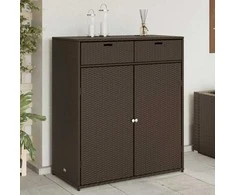 Sodo spintelė daiktams, ruda, 105x55x113cm, poliratanas