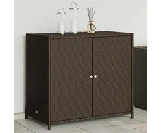 Sodo spintelė daiktams, ruda, 83x45x76cm, poliratanas
