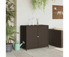 Sodo spintelė daiktams, ruda, 83x45x76cm, poliratanas