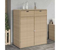 Sodo spintelė daiktams, smėlio, 105x55x113cm, poliratanas
