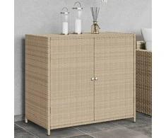 Sodo spintelė daiktams, smėlio, 83x45x76cm, poliratanas