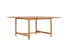 Sodo stalas, 150x150x76cm, tikmedžio medienos masyvas