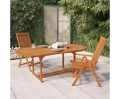 Sodo stalas, 200x100x75cm, eukalipto medienos masyvas