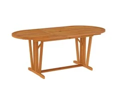 Sodo stalas, 200x100x75cm, eukalipto medienos masyvas