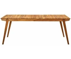 Sodo stalas, 201,5x100x75cm, akacijos medienos masyvas