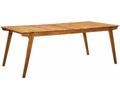 Sodo stalas, 201,5x100x75cm, akacijos medienos masyvas