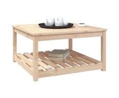 Sodo stalas, 82,5x82,5x45cm, pušies medienos masyvas