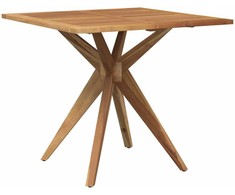 Sodo stalas, 85x85x75cm, akacijos medienos masyvas, kvadratinis