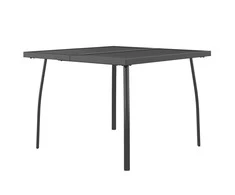 Sodo stalas, antracito, 100x100x72cm, plienas, tinklelis