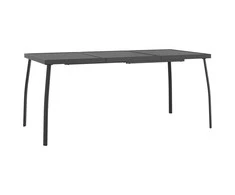 Sodo stalas, antracito, 165x80x72cm, plienas, tinklelis