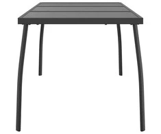 Sodo stalas, antracito, 165x80x72cm, plienas, tinklelis